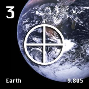 Earth Astronomical Symbol and Surface Gravity
