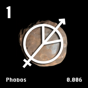 Astronomical Symbol of Saturn's moon Phobos
