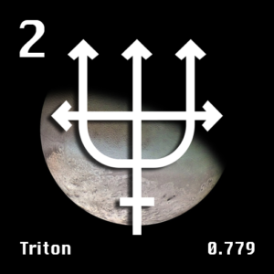 Astronomical Symbol of Neptune's moon Triton