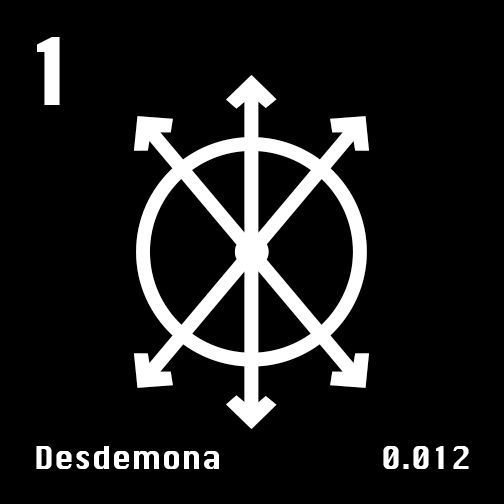 Astronomical Symbol of Uranus' moon Desdemona