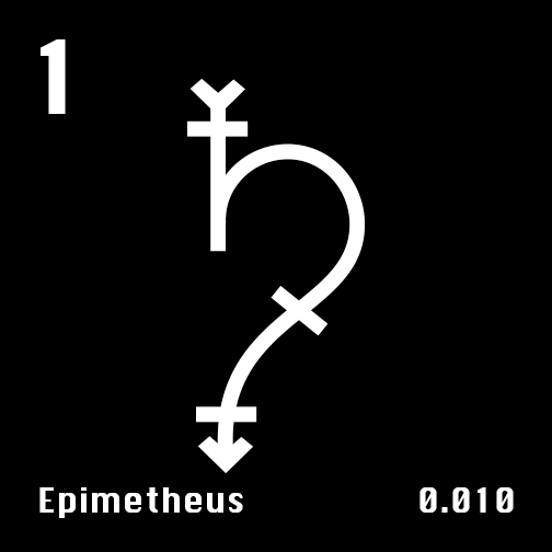 Astronomical Symbol of Saturn's moon Epimetheus