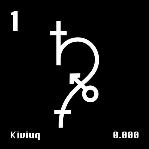 Astronomical Symbol of Saturn's moon Kiviuq