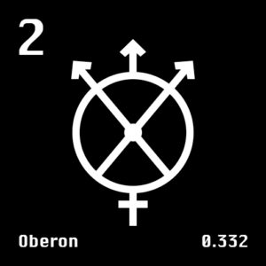 Astronomical Symbol of Uranus' moon Oberon