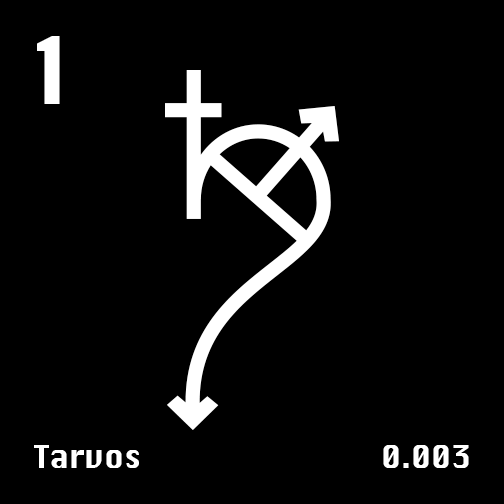 Astronomical Symbol of Saturn's moon Tarvos