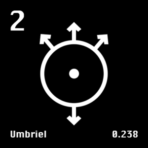Astronomical Symbol of Uranus' moon Umbriel