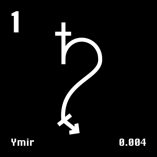 Astronomical Symbol of Saturn's moon Ymir