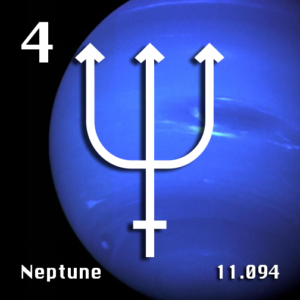 Neptune Astronomical Symbol and Surface Gravity