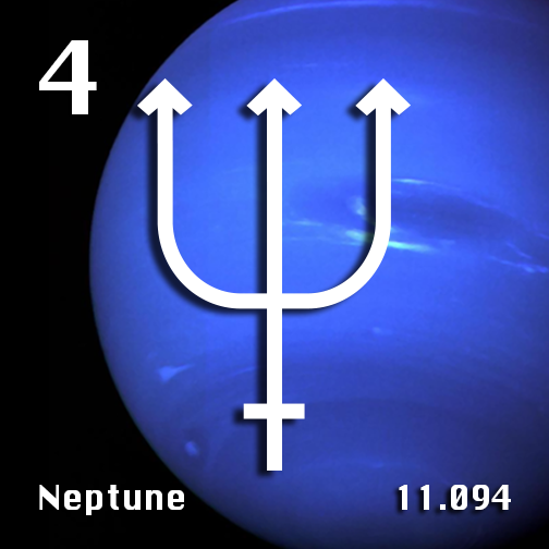 neptune planet symbol and gravity