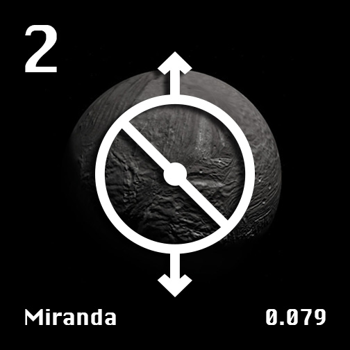 Astronomical Symbol of Uranus' moon Miranda