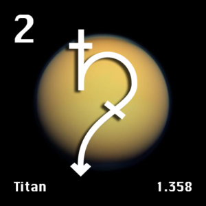 Astronomical Symbol of Saturn's moon Titan